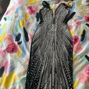Fashion Nova Luxe Rhinestone Dress Sz m